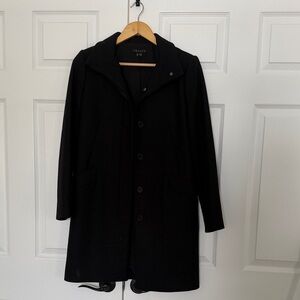 Theory Classic Wool Black Coat